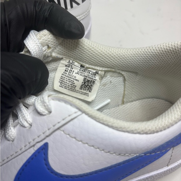 Nike Blazer Low 77 GS White Chlorophyll Green Medium Blue Asymmetric Sz 6.5Y W8 - Picture 6 of 13